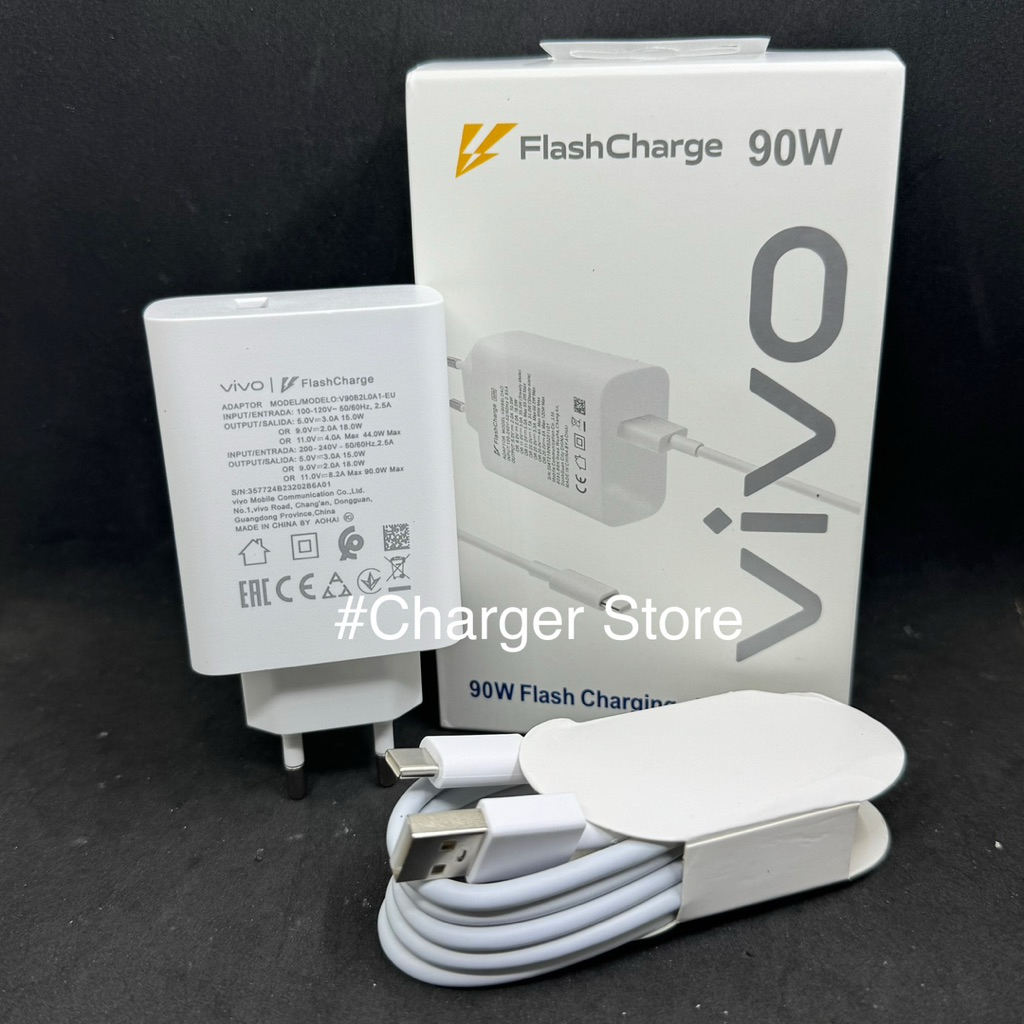 อะแดปเตอร์สายชาร์จ Vivo 90W Type C Super Fast 90Watt