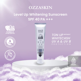 Ozzaskin Level Up Whitening Sunscreen SPF40 PA+++ 50ml  - Cybright, Niacinamide, Vitamin E