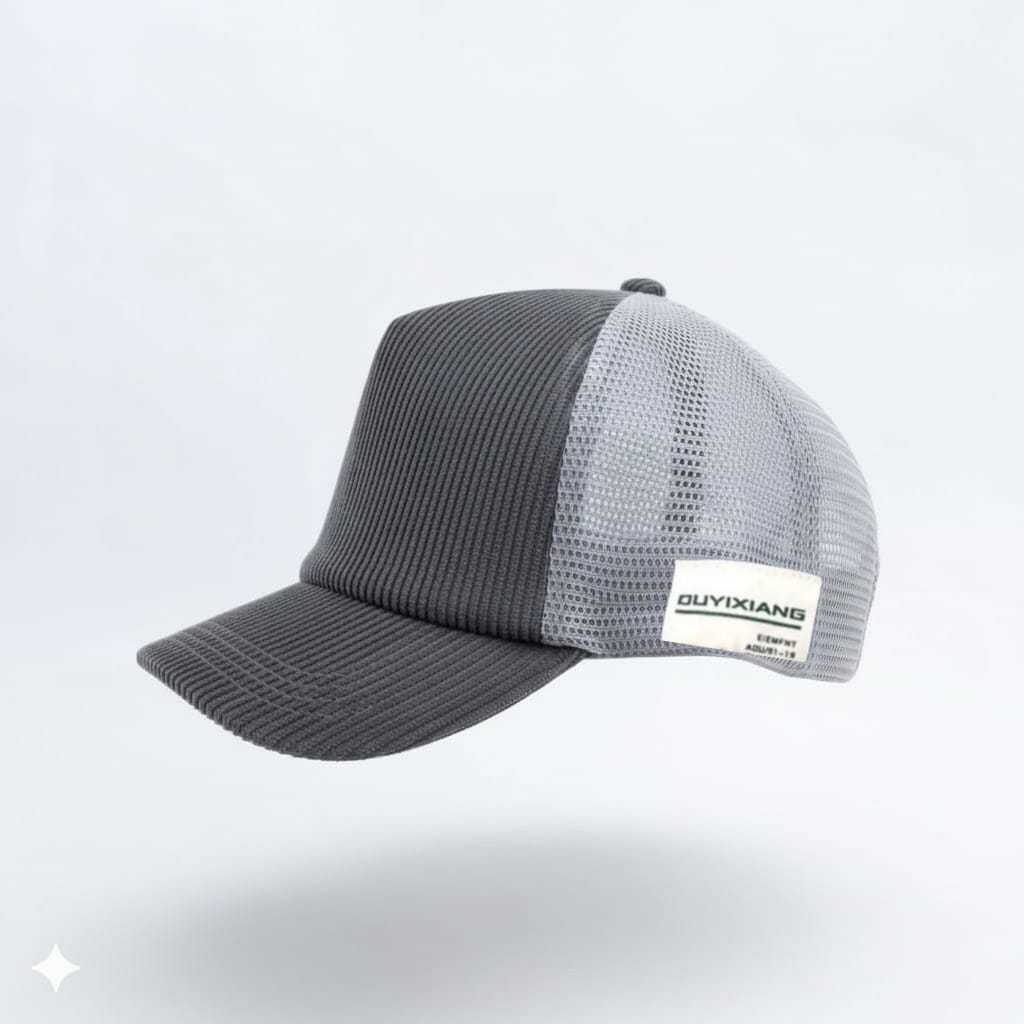 พรีเมี่ยม Corduroy Trucker Mesh Hat Soft Short Pet