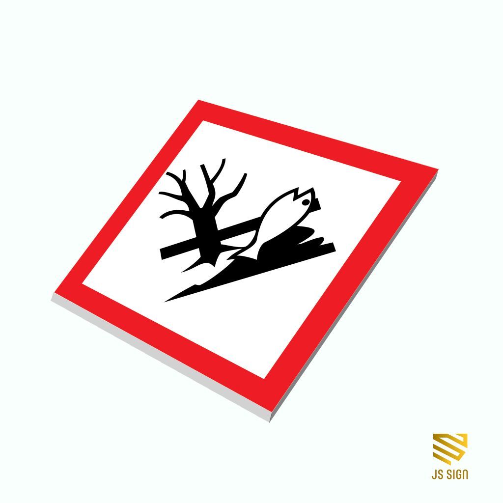 SAFETYSIGN K3 SYMBOL MATERIAL B3 - DANGEROUS สําหรับ ENVISRONMENT + จาน 3 มม.