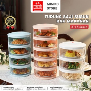 Tudung saji rak susun makanan food cover multilayer warna bahan tebal