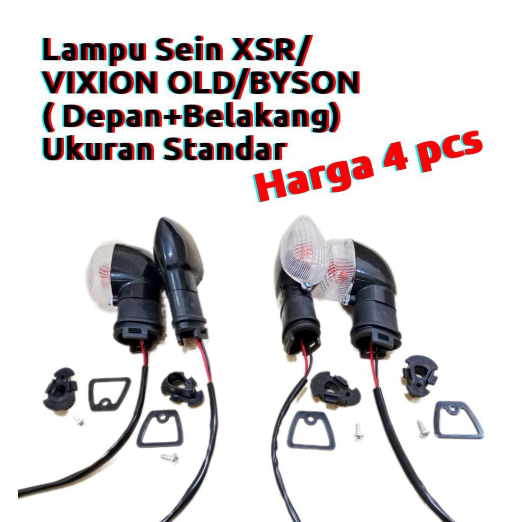 ราคา 4 ชิ้นไฟเลี้ยวมาตรฐานสําหรับ XSR/VIXION OLD/BYSON (หน้าหลัง) รุ่นเดิม