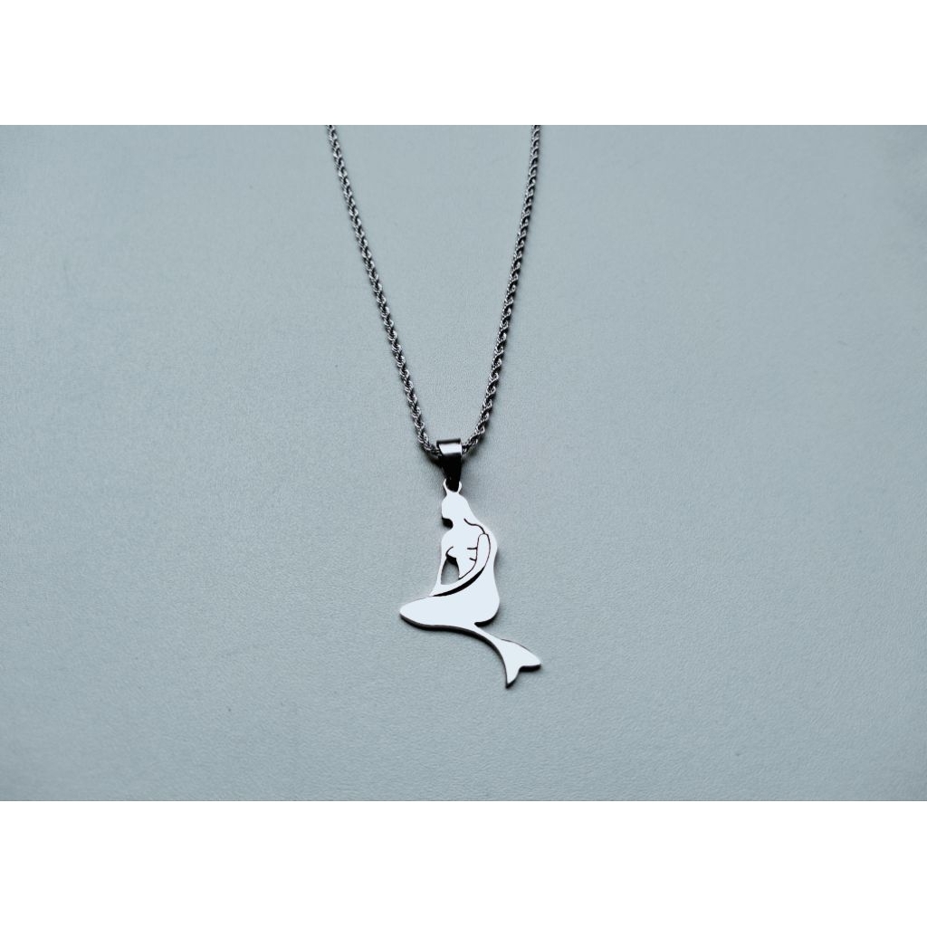 K27 ANTI-RUST TITANIUM SILVER PENDANT CHAIN สร้อยคอ