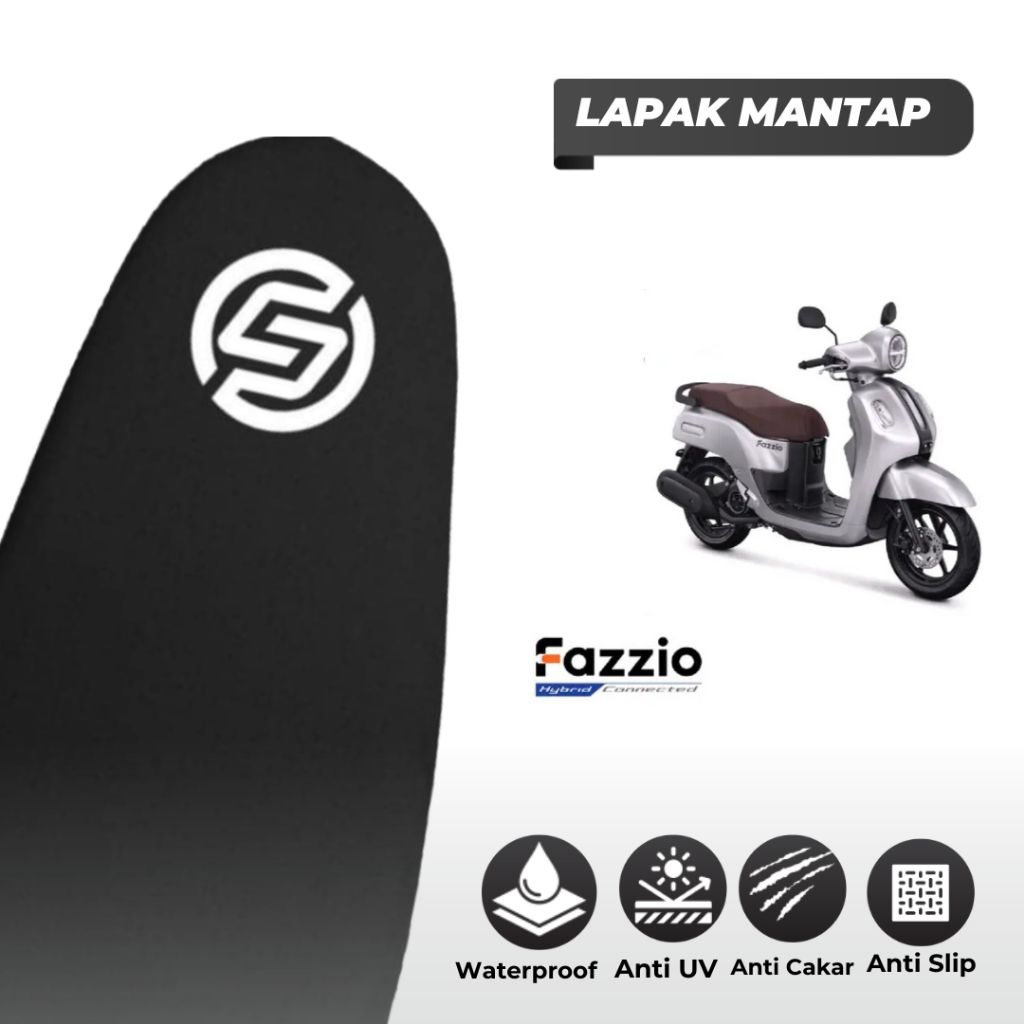 LAPAK MANTAP Fazzio ผ้าคลุมเบาะมอเตอร์ไซค์กันน้ํา คุณภาพระดับพรีเมียม