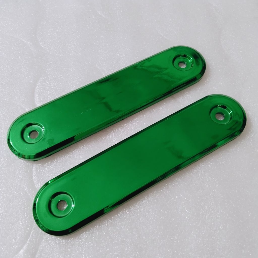 HIJAU คู่ FAZZIO Green Chrome Side Body Garnish Fazzio ฝาครอบแผงด้านข้างรถจักรยานยนต์