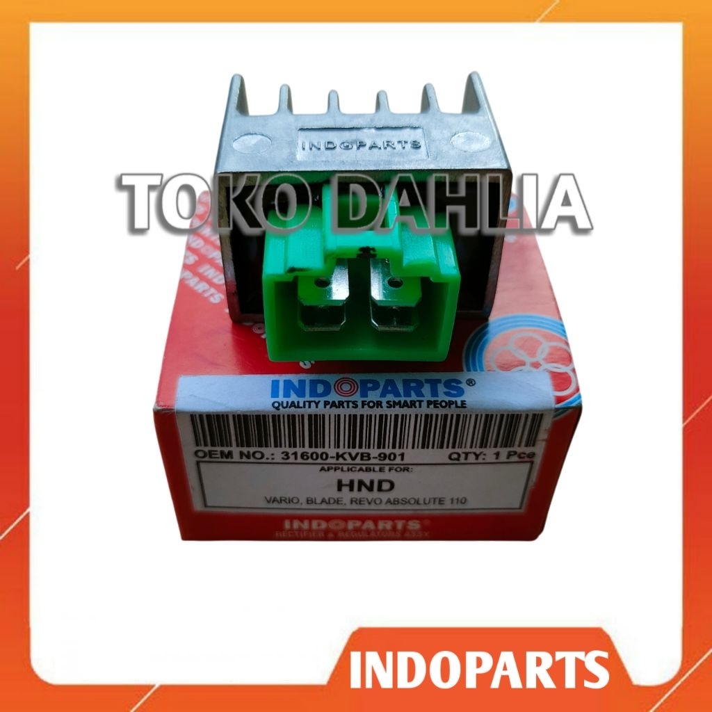 Indoparts 31600-KVB-901 Rectifier / Regulator / Kiprok สําหรับรถจักรยานยนต์ Honda 1 ชิ้น