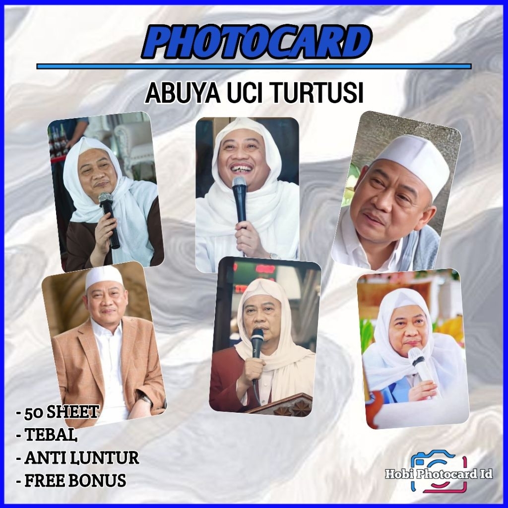 การ์ดรูปถ่าย Abuya Uci Turtusi 50 ชิ้น ฟรี โบนัส