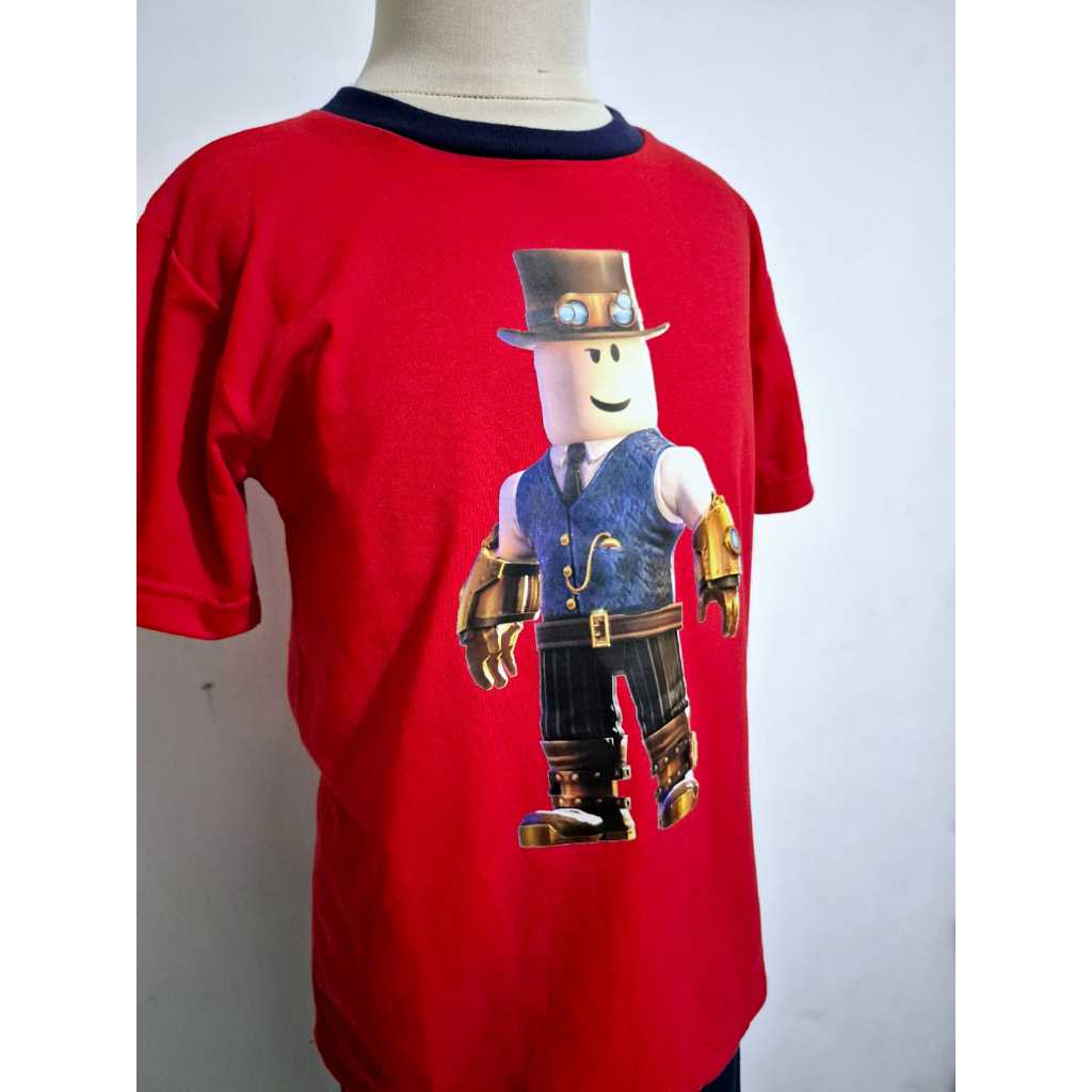 MERAH Hello Pyjamas - Roblox Boys Red Cowboy T-Shirt Pyjamas Set