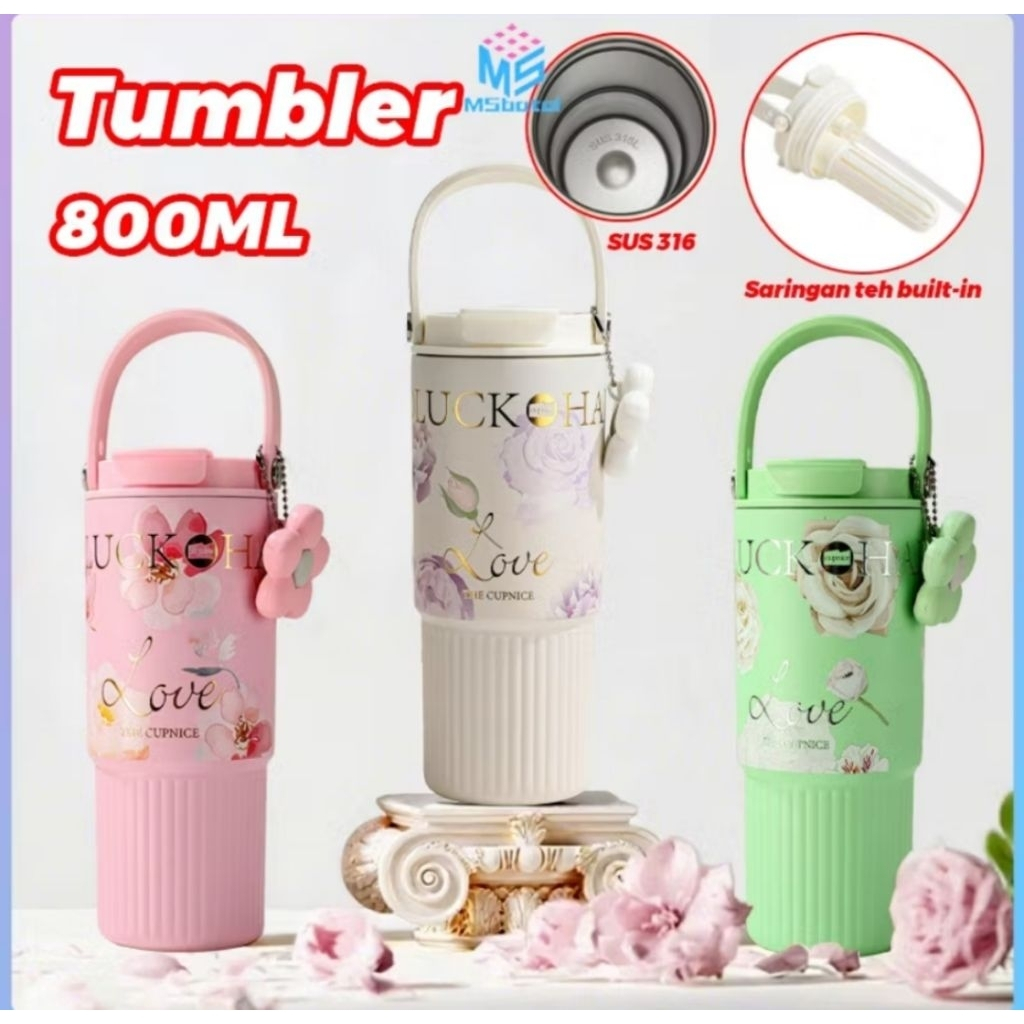 TERMOS 800ml STAINLESS STEEL CERAMIC Vacuum TUMBLER กระติกน้ําร้อน SUS 316 ทนความร้อนและเย็น