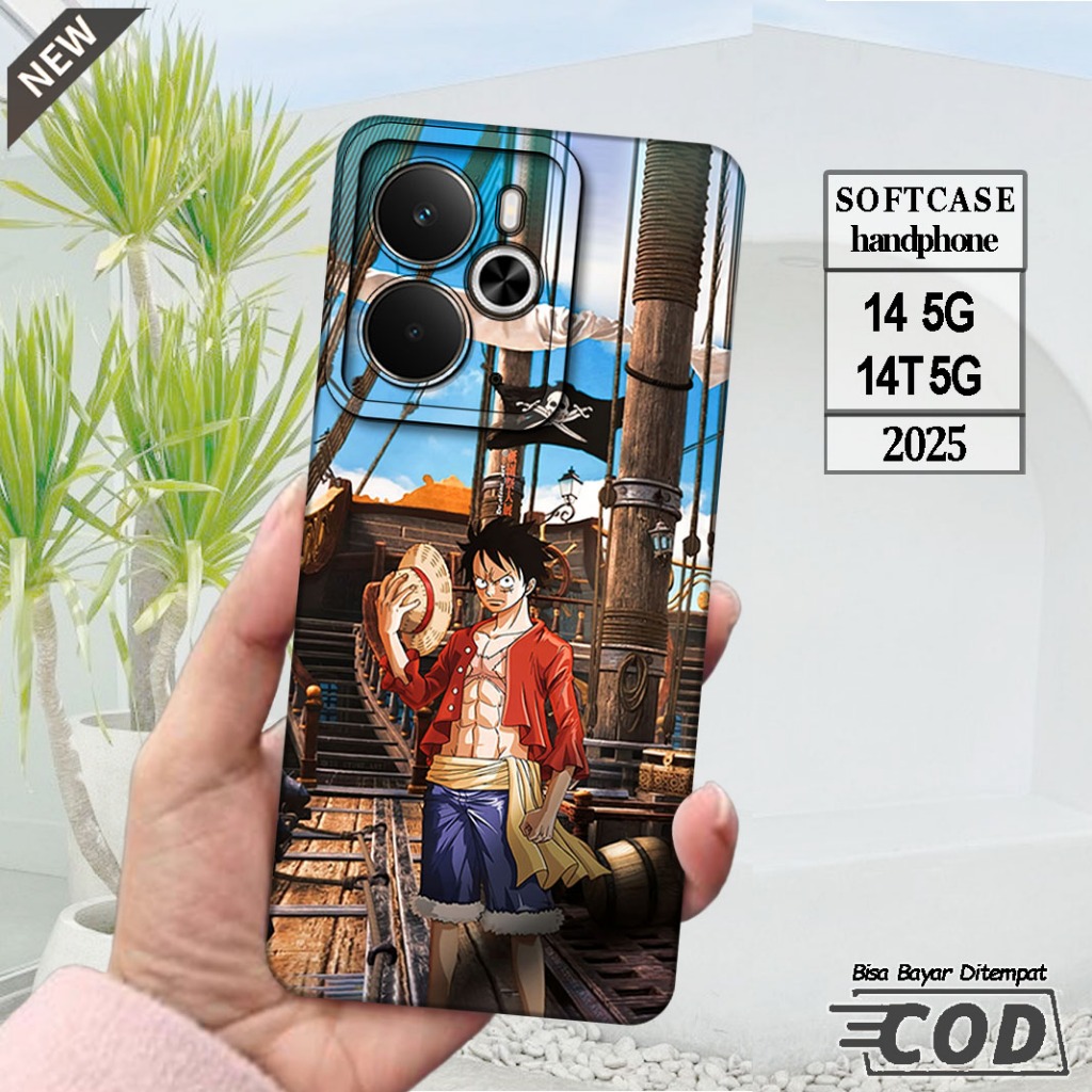 Silicone Realme 14 5G 2025 และ Case Realme 14T 5G 2025 _เคส ยืดหยุ่นสีดําใสยืดหยุ่น