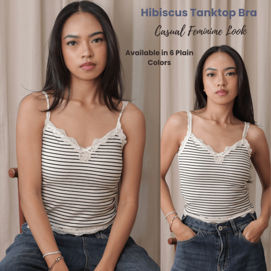 [HIBISCUS] TANKTOP WITH CUP WOMENS TANKTOP PREMIUM SUPER COMFORT TANKTOP