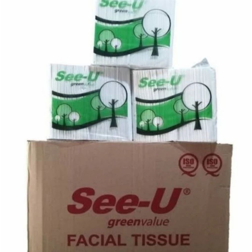 MAS 3 PACK SEE U GREEN VALUE FACIAL TISSUE 2 PLY 650 กรัม