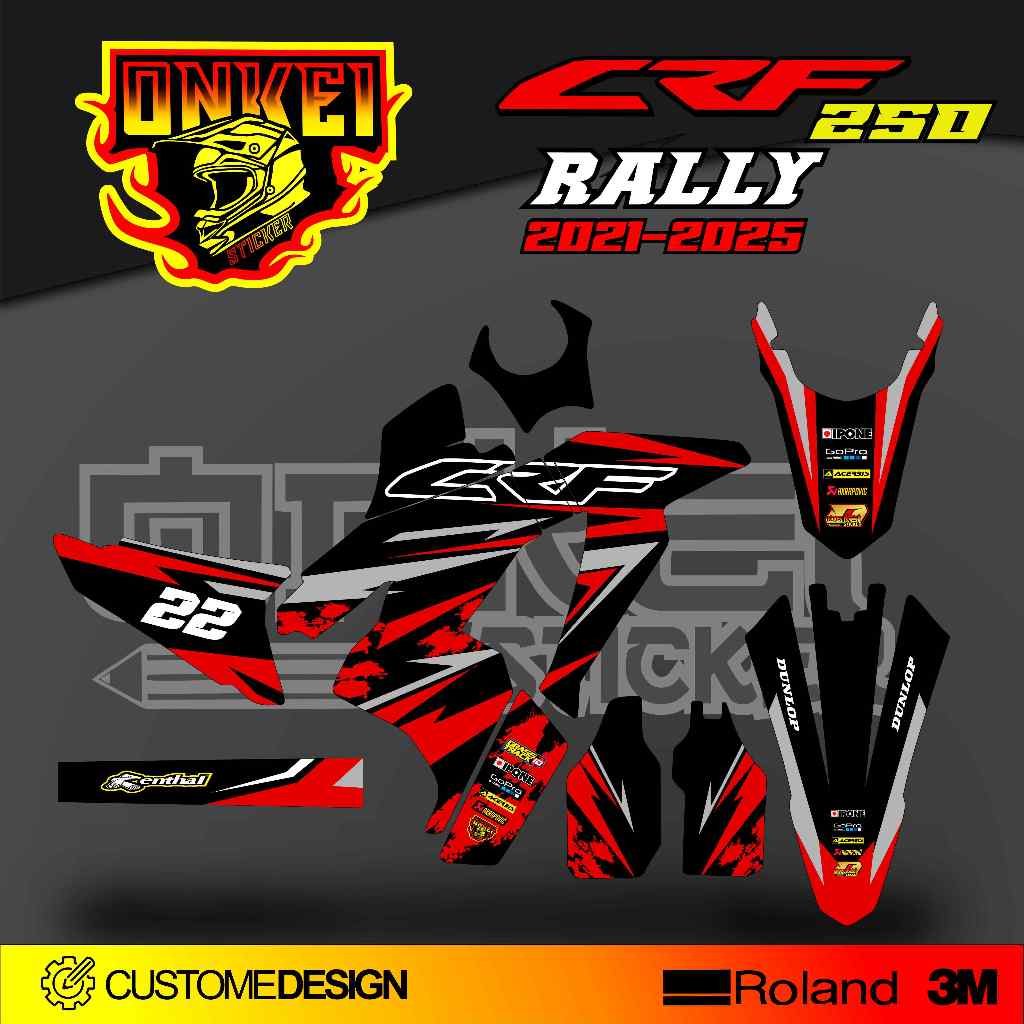 สติ๊กเกอร์ DECAL CRF 250 RALLY 2021-2025 CR3