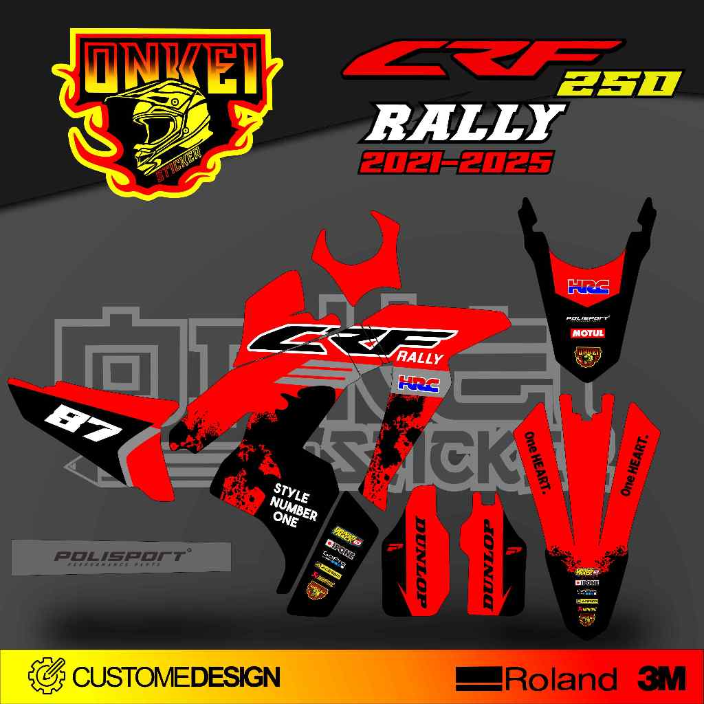 สติ๊กเกอร์ DECAL CRF 250 RALLY 2021-2025 CR5