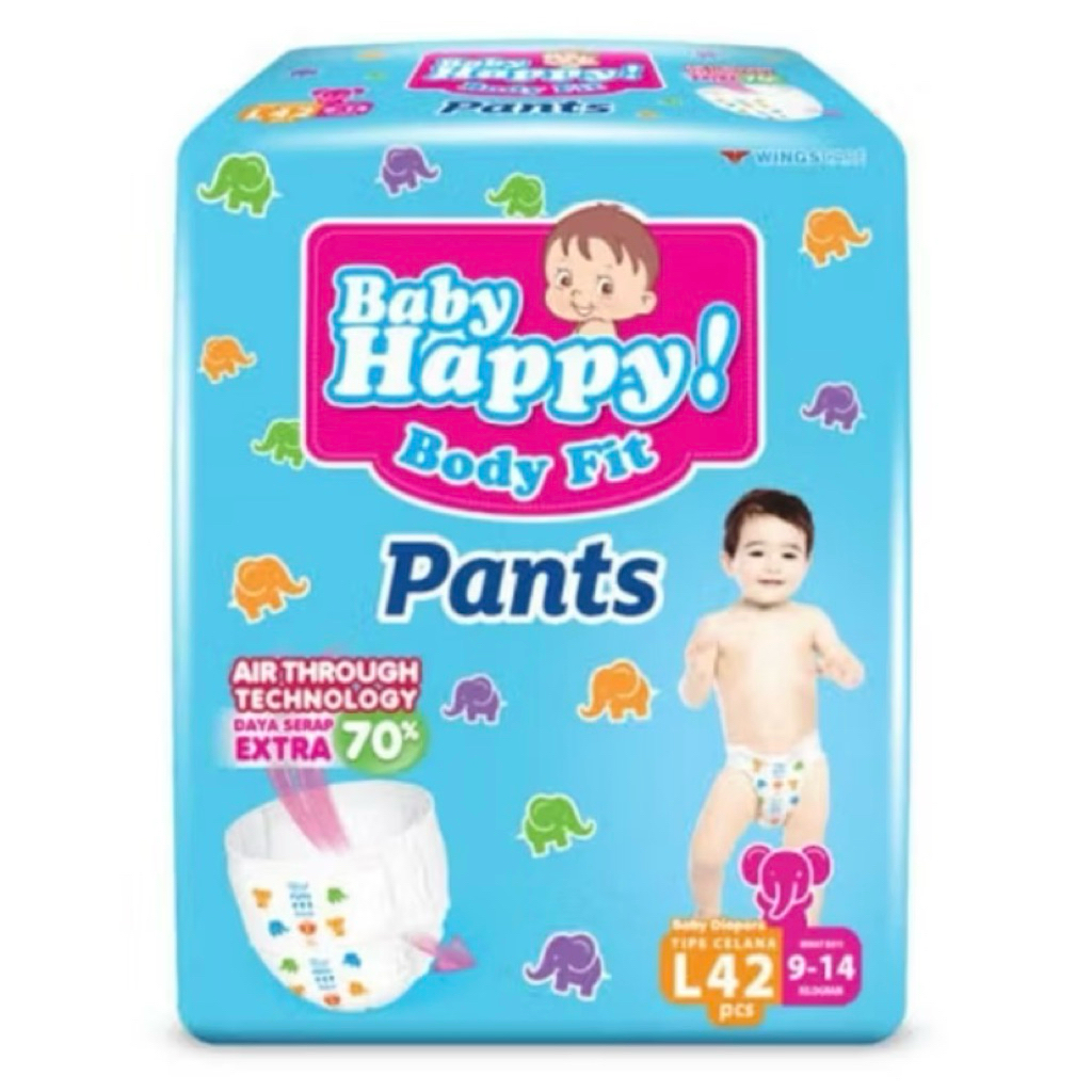 กางเกงผ้าอ้อม Baby Happy Body Fit L42