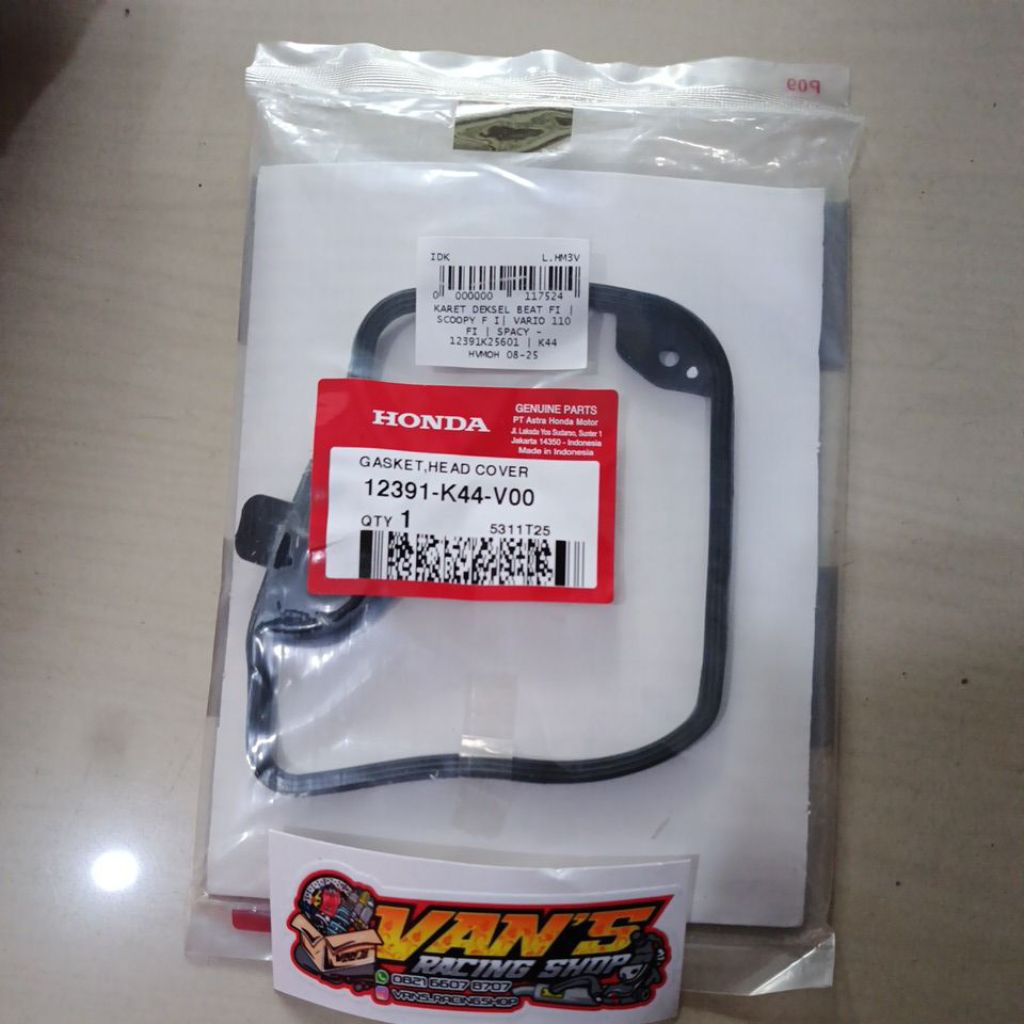 ยาง DEKSEL RUBBER HEAD HONDA BEAT SCOOPY BEAT FI BEAT ESP 2016 SCOOPY FI VARIO 110 FI ORIGINAL 12391