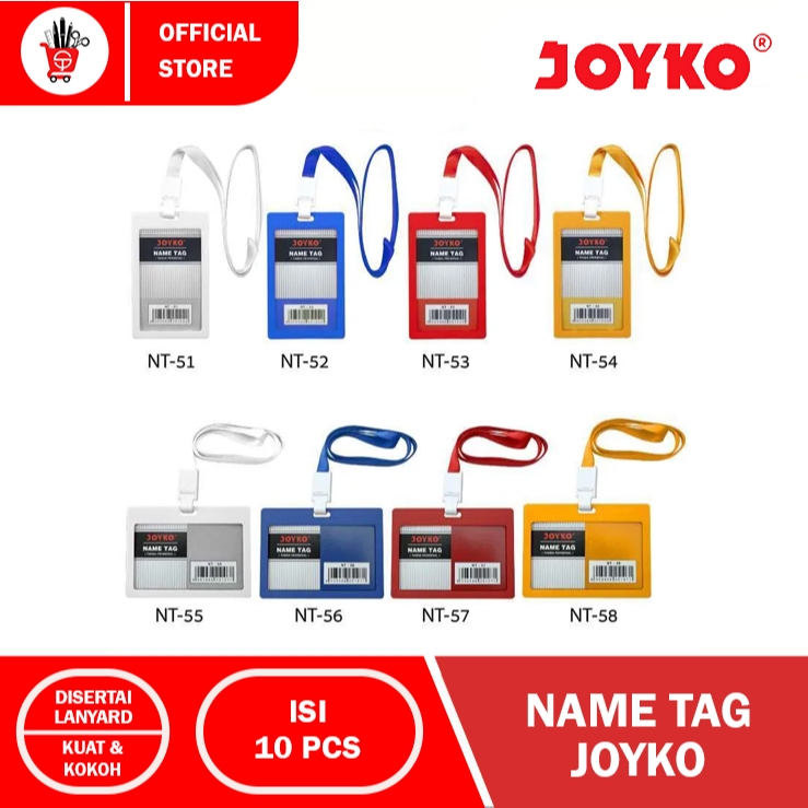 ป้ายชื่อกันตุนแกน | Joyko NT-51-52-53-54-55-56-57-58 ป้ายใส่นามบัตร (1 ชิ้น)