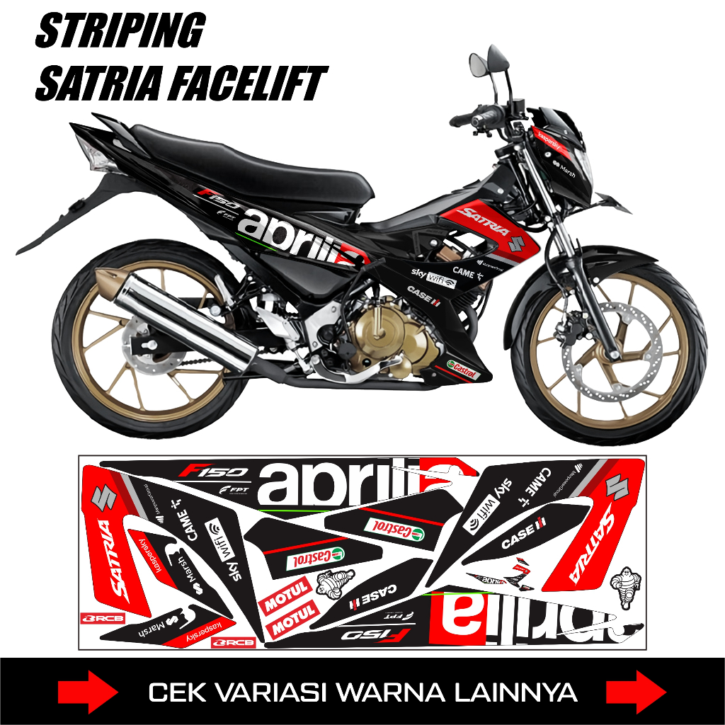 SATRIA FU 150 FI FACELIFT STRIPING / SUZUKI SATRIA F150 FI DECAL