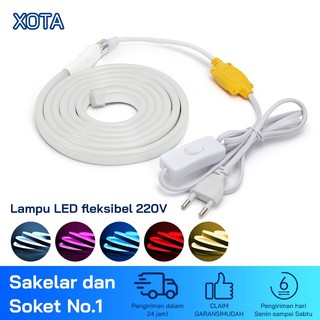 Lampu LED Neon Tahan Air Untuk Penggunaan Dalam Ruangan,IP65, 220v Strip Flex Dengan Saklar Colokan