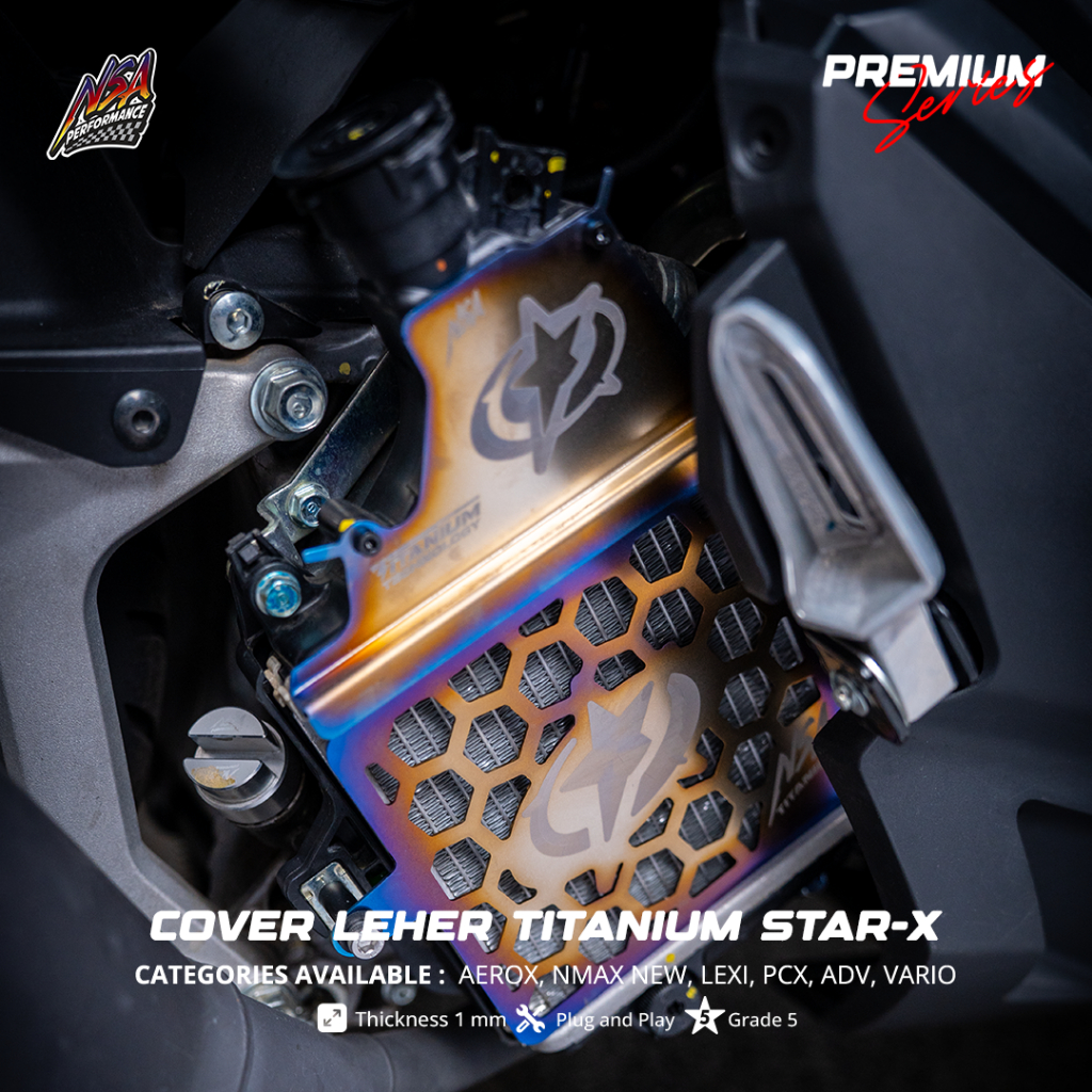 NSA PREMIUM SERIES TITANIUM RADIATOR ฝาครอบคอ GR 5 TITANIUM RADIATOR NECK VARIO AEROX NMAX PCX