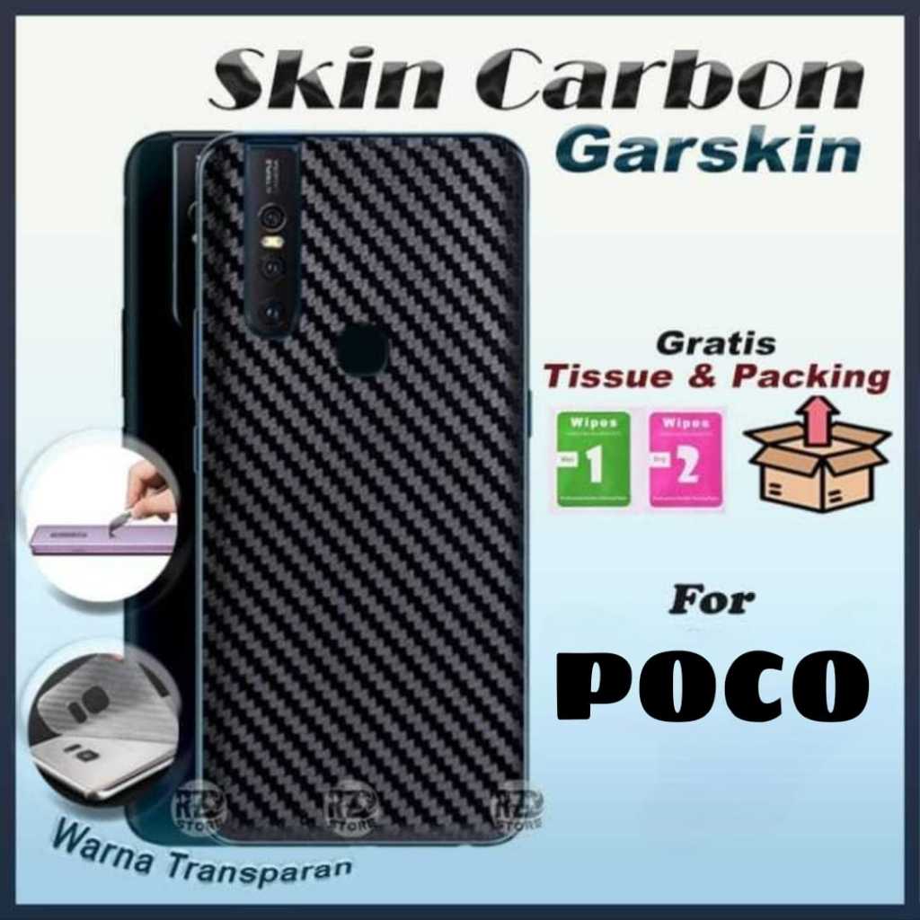 SKIN CARBON ANTI-FUNGAL GARSKIN POCO X7 PRO F6 F7 PRO C31 C71 C75 M6 M7 ANTI-FUNGUS