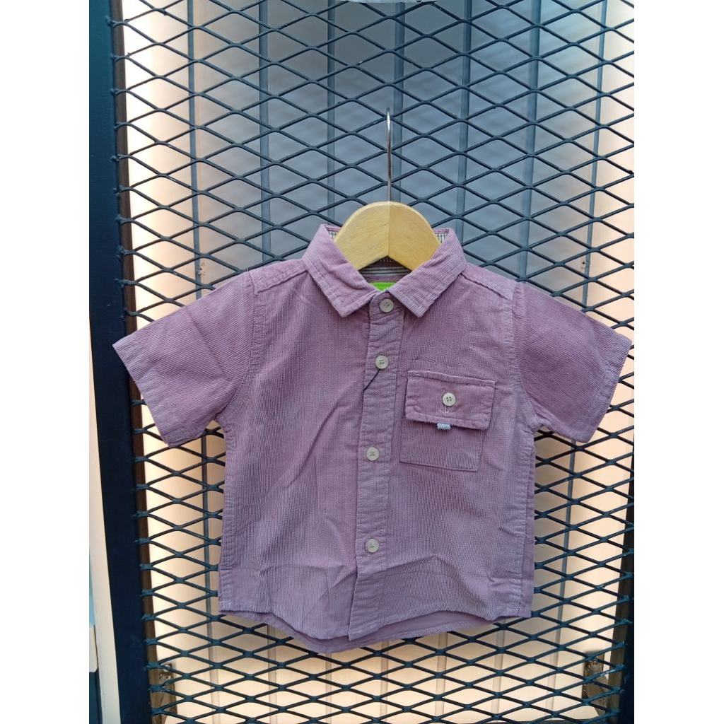 CORDUROY SHORTSLEEVE BABY SHIRT 0115