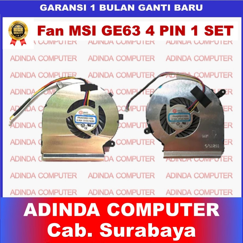MSI GE62 GE72 GL62 PE60 PE70 GL72 GE72 GP72 PE60 PE70 4 PIN พัดลมแล็ปท็อป