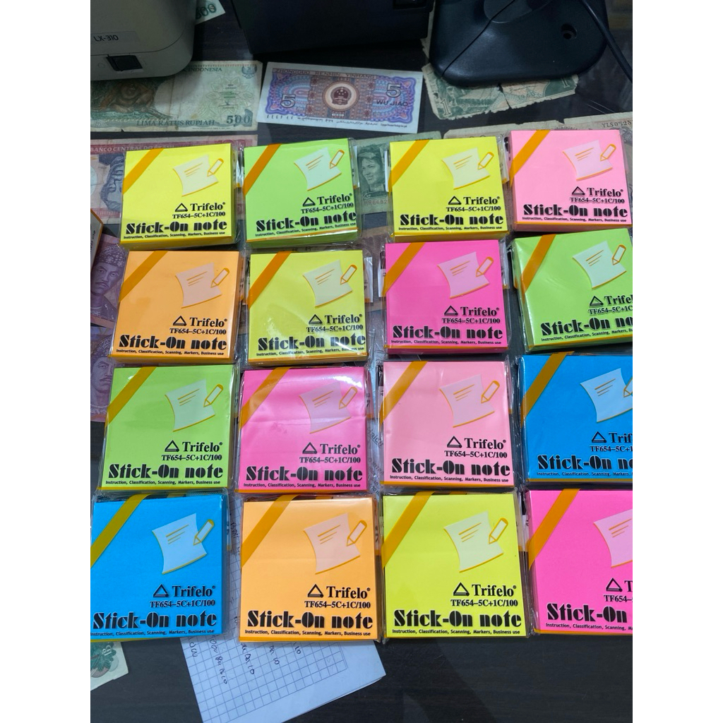 (1ชุด) Stick Note Trifelo 654-5C / Stick Note 1 สี 100 แผ่น