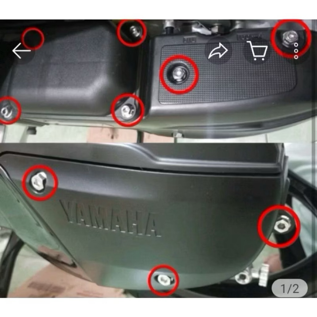 Mio sporty Stainless cvt cover bolt 2 heng thailand คีย์ (เนื้อหา 9)