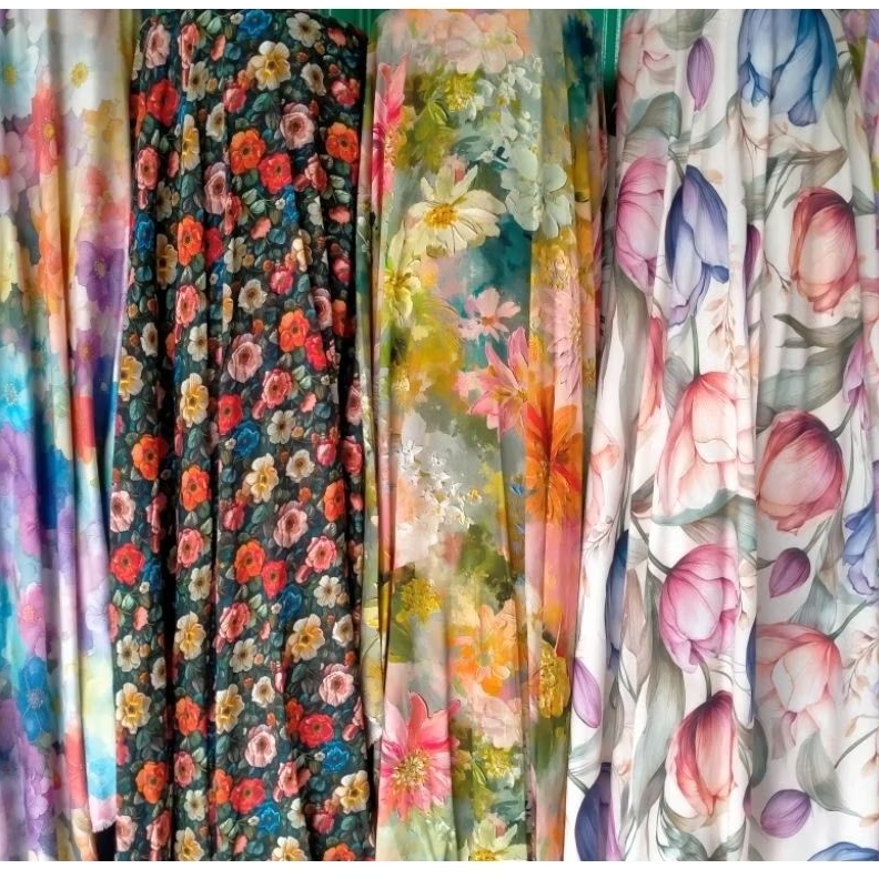 KATUN ใหม่...! ลายใหม่ล่าสุด ผ้าคอตตอนเรย่อน/ ราคาต่อ 0.5 mtr