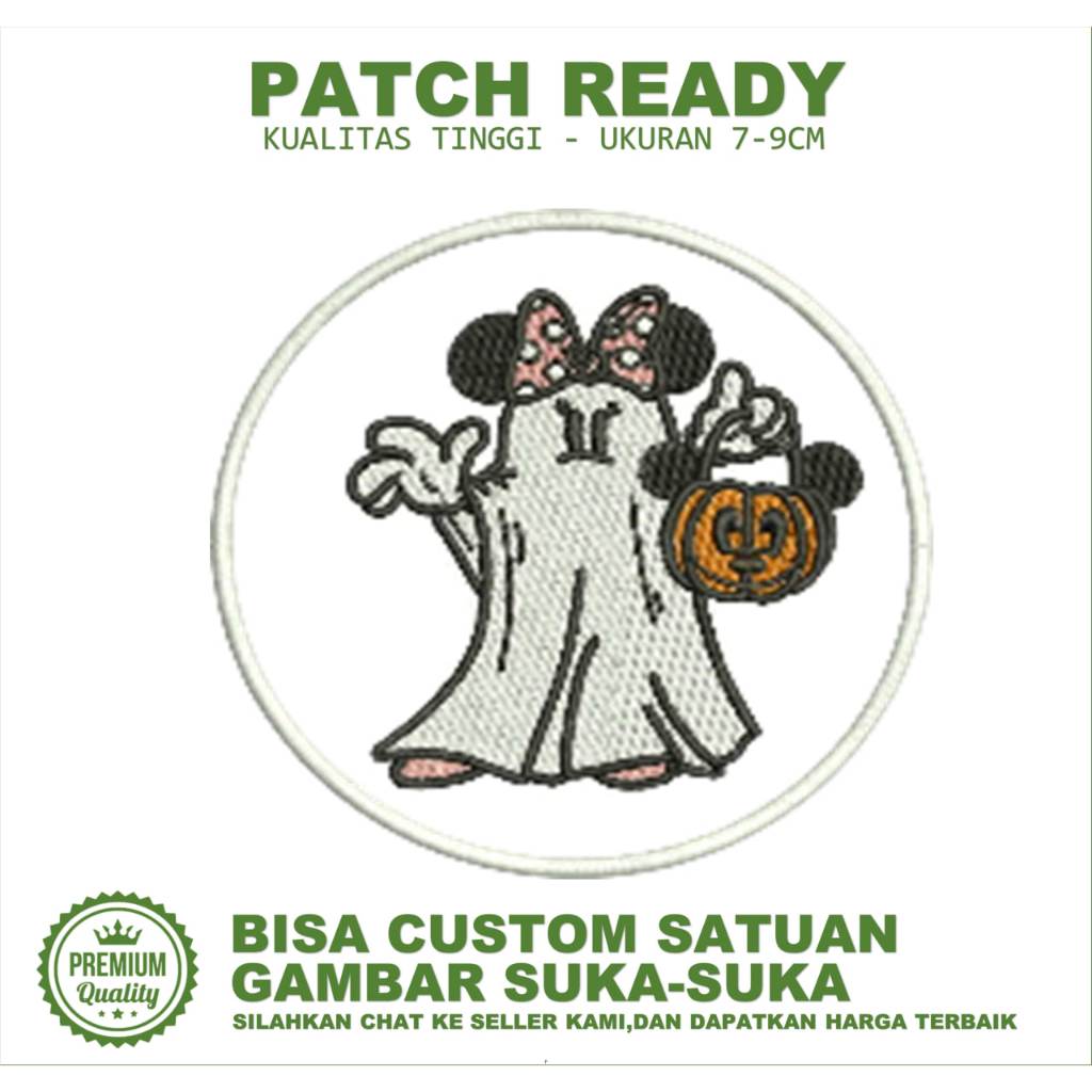 MIKEY MOUSE HALOWEEN EMBROIDERY PATCH EMBLEM TESTIMONI-BC