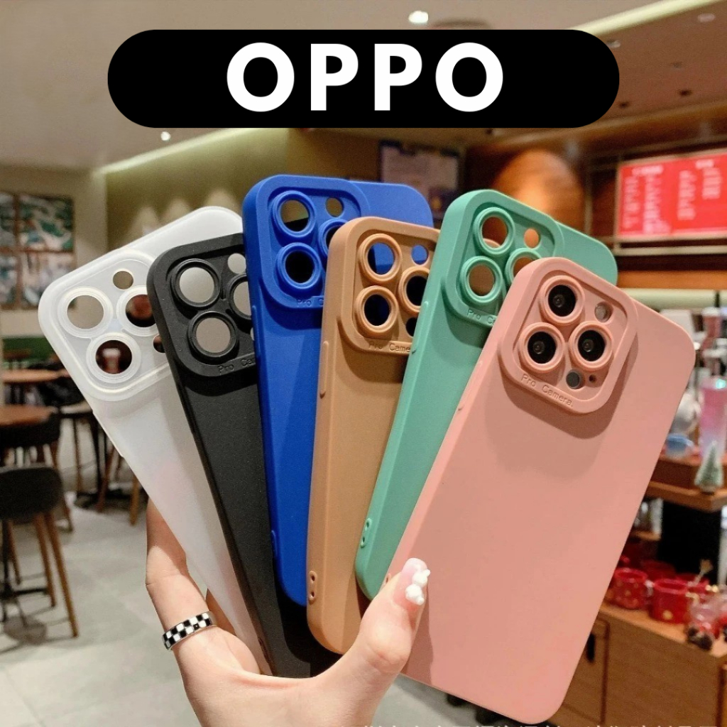 CASE PRO กล้อง OPPO RENO 7 7Z 8 10 PRO+ 11 PRO 11F 12F 13F FIND X8 PRO 4G 5G CASING HP SILICON SOFTC