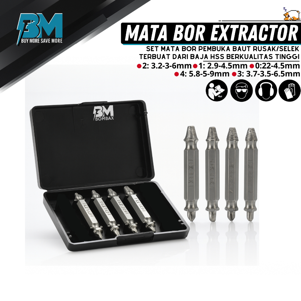 Screw Extractor Broken Striped Screw Remover Dol Extractor Tap เจาะชุด Bit