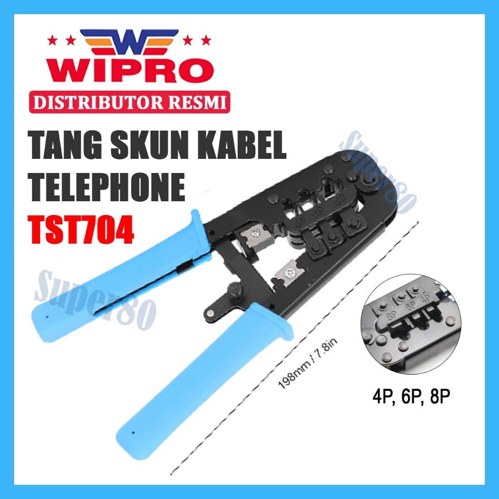 Wipro CRIMPING Tool คีม 4P 6P 8P โทรศัพท์สายเคเบิล CRIMPING คีม