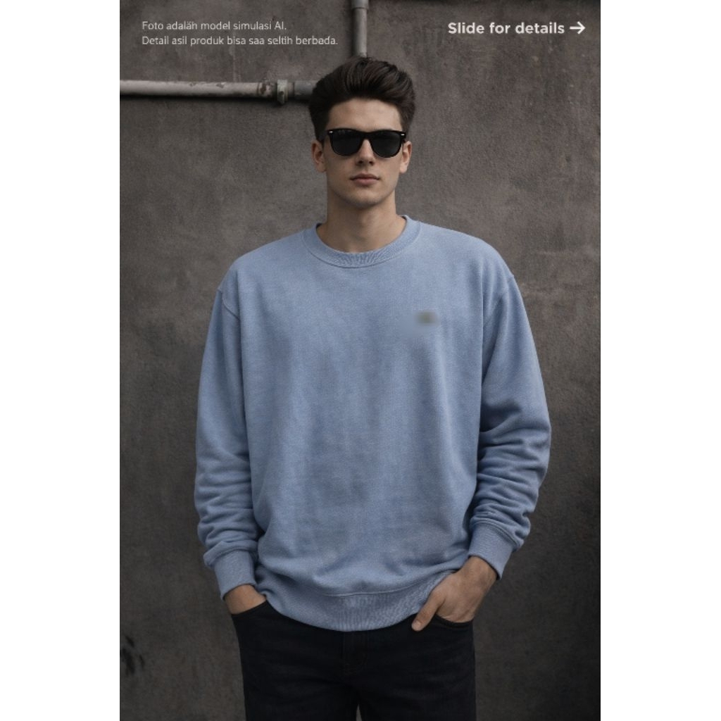 (Vtg 90s) เสื้อสเวตเตอร์ลําลอง / คอกลม C**MISE L**0STE O1 ไซส์ M fit L / Oversize (P68 x L58)