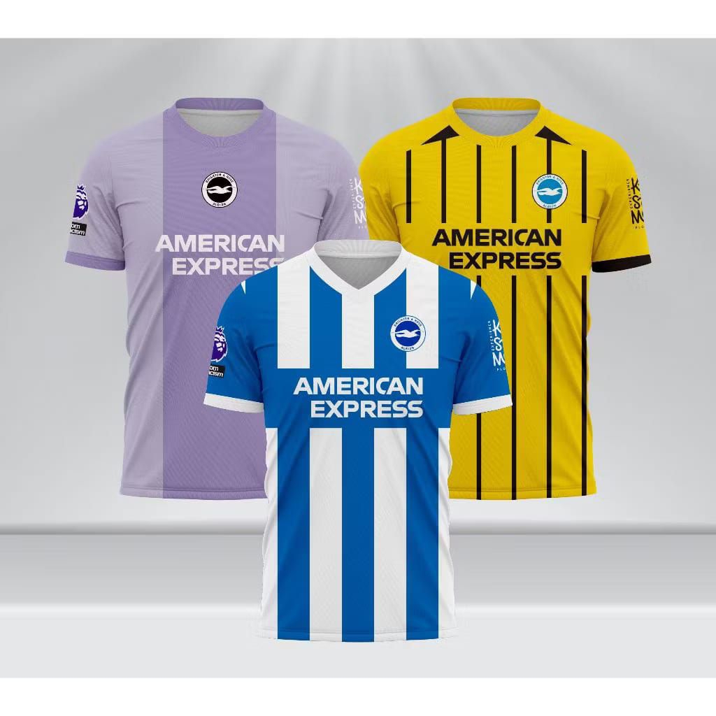 BRIGHTON HOME AWAY THIRD JERSEY 2025/2026 FREE NAME AND BACK NUMBER