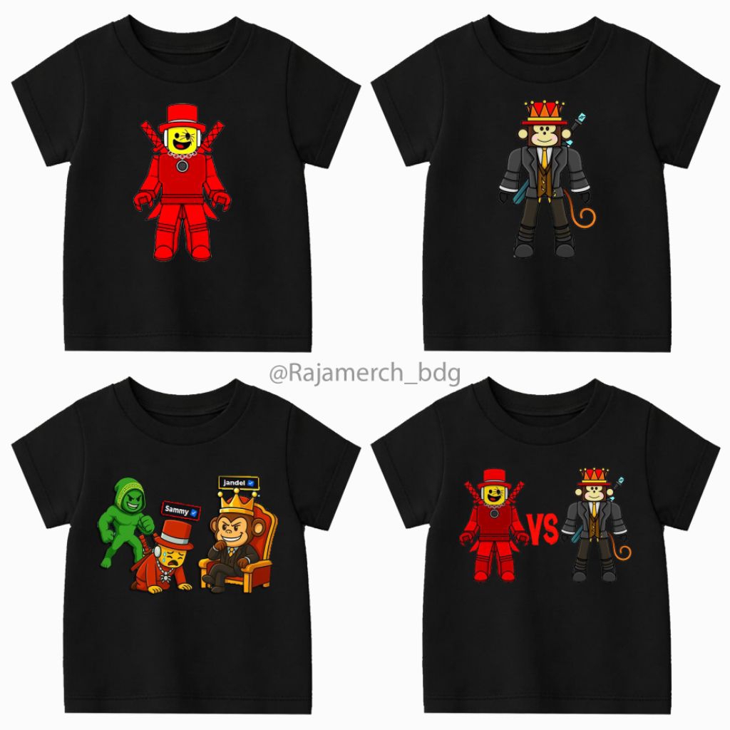 SAMMY JANDEL ROBLOX KIDS เสื้อยืดสีดํา ROBLOX KIDS