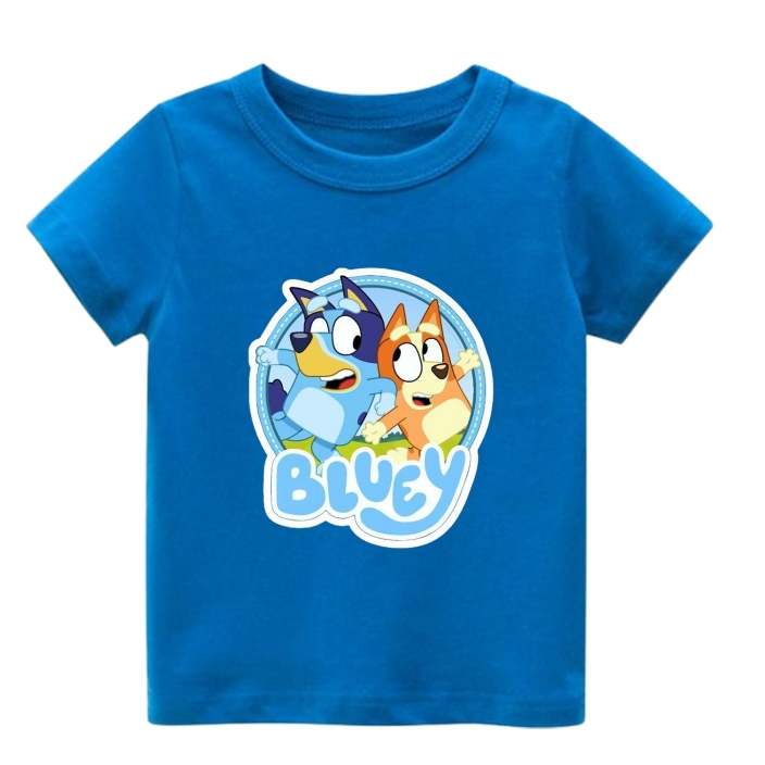 เสื้อยืดเด็กตัวละคร Bluey และ Bingo 2-10 ปี - เสื้อผ้า Bluey สําหรับเด็กชายและเด็กหญิง - เสื้อเด็ก B