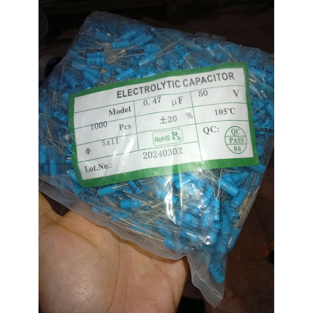 10 ชิ้น Elko 0.47uf 50v