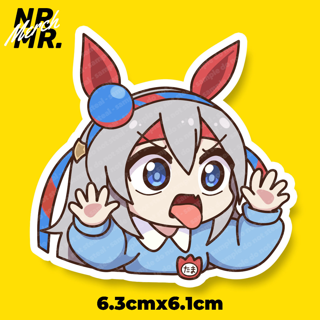 Tamamo Cross Wlee Nye Nye Nye Fanmade สติกเกอร์ Uma Musume สวย Derby Chibi อะนิเมะ