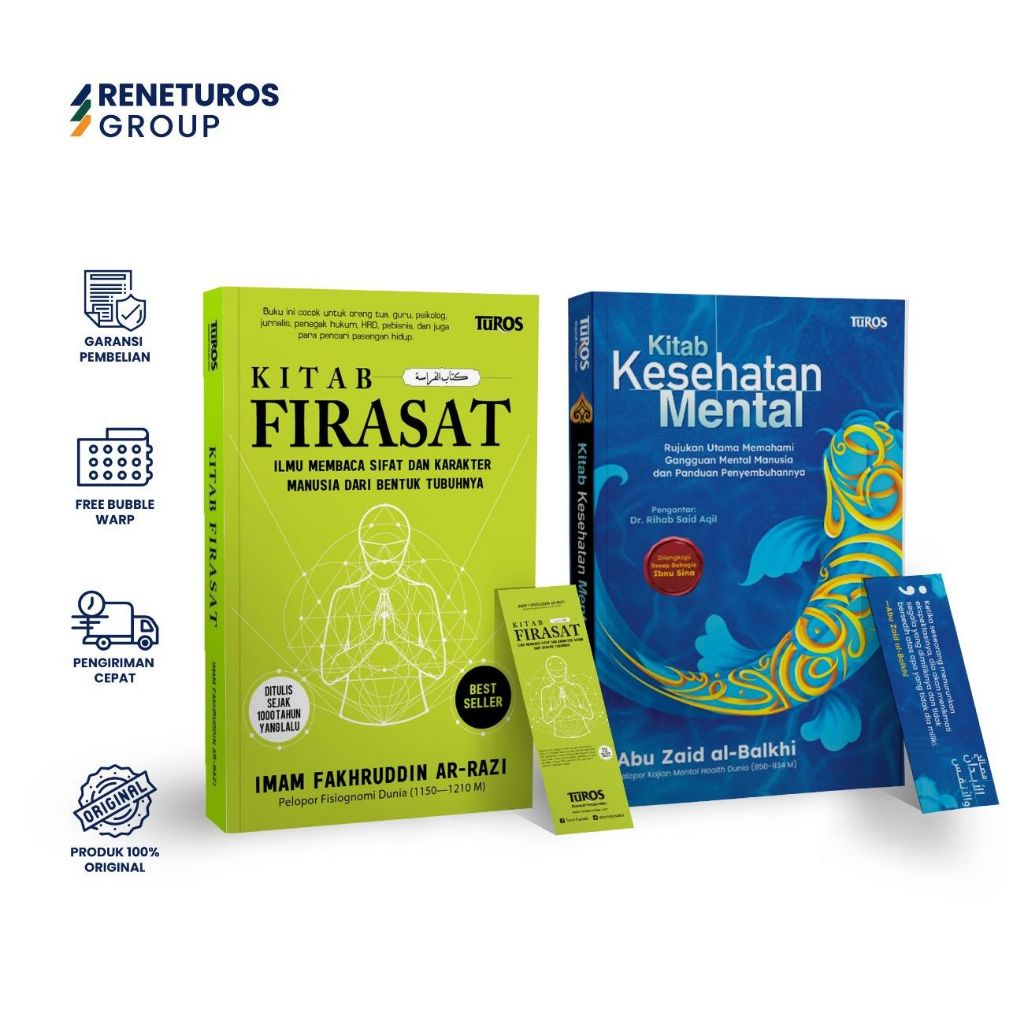 RENETUROS Paket Bundling - Kitab Kesehatan Mental dan Kitab Firasat Buku Psikologi Books