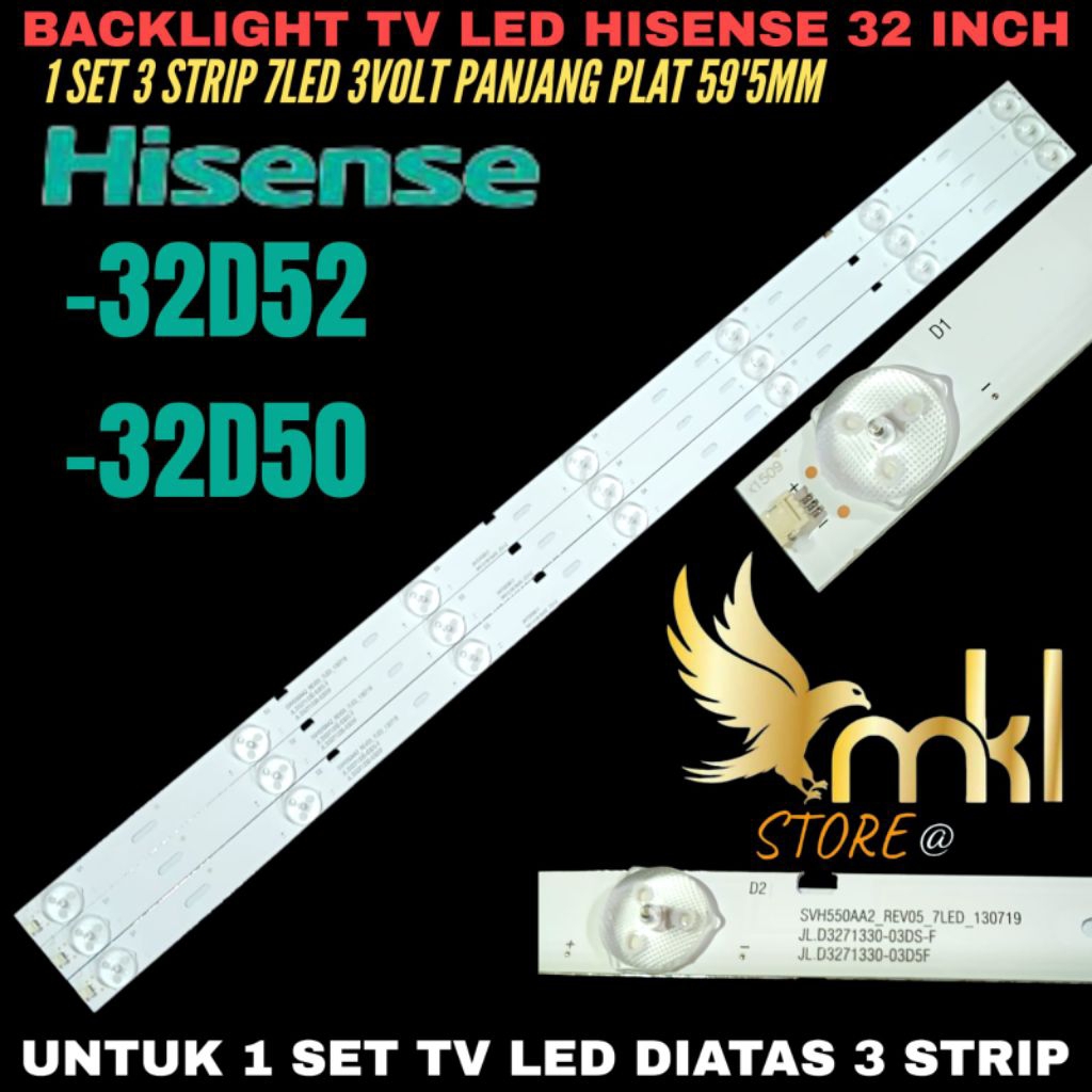 HISENSE 32 นิ้ว LED TV BACKLIGHT 32D52-32D50 HISENSE 32 INCH TV BACKLIGHT