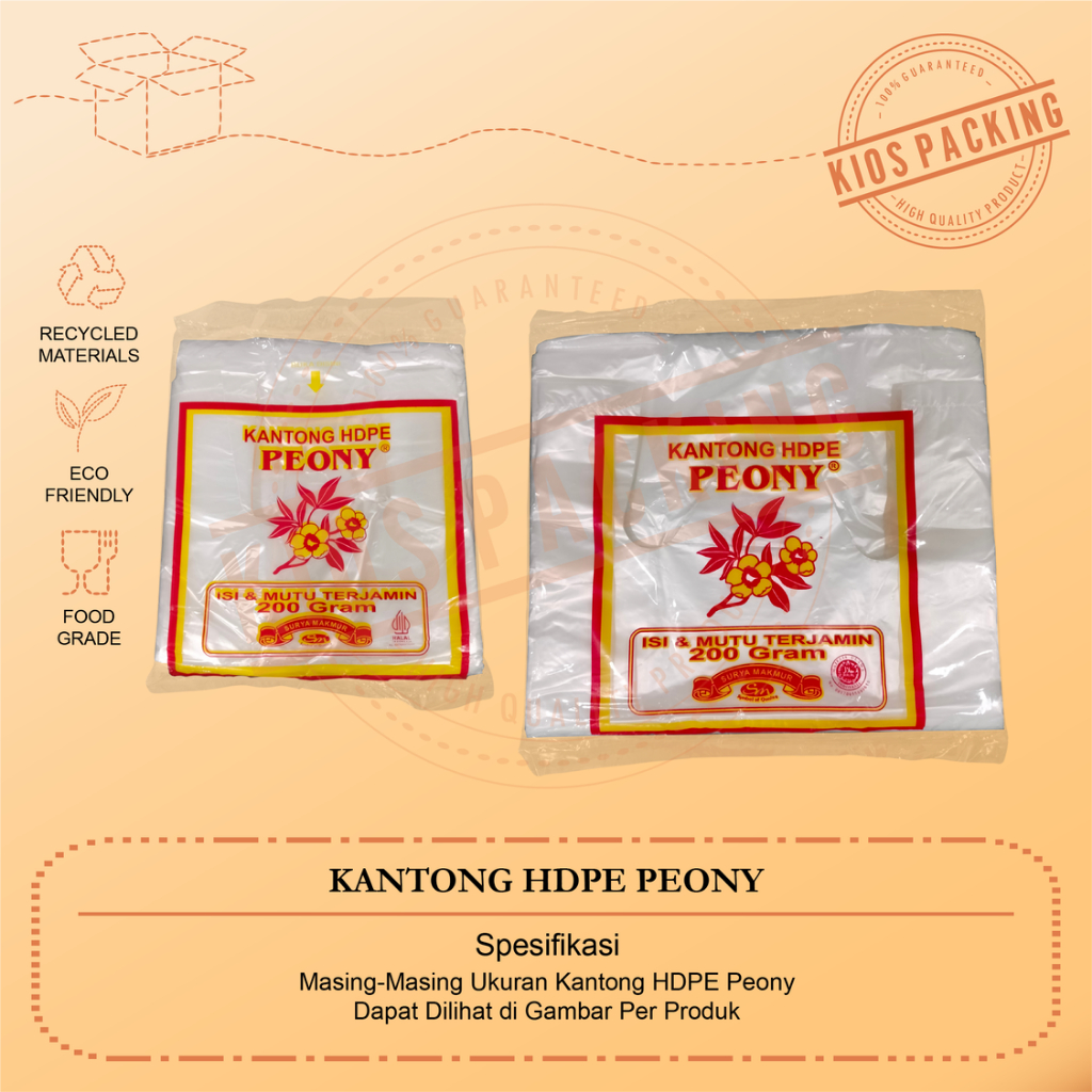 ถุงพลาสติกประหยัด 15 24 | PEONY HDPE | กระเป๋าพลาสติกใสใส