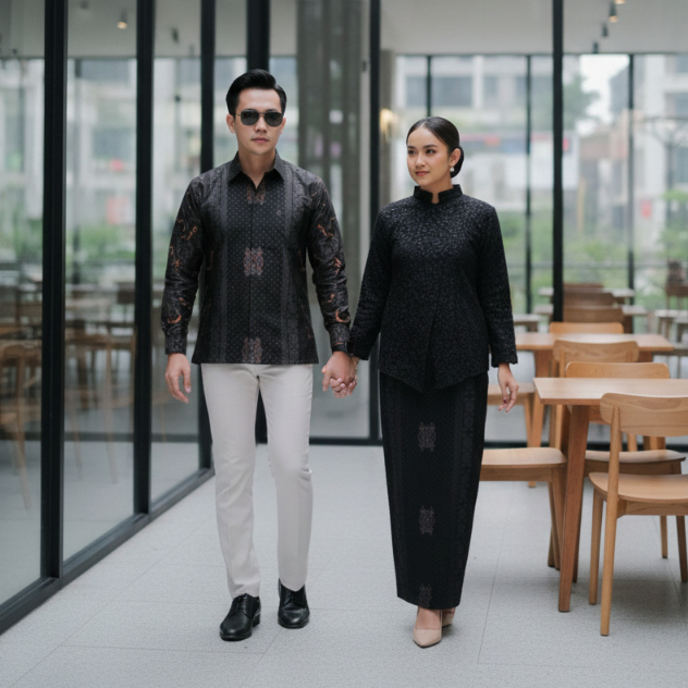 KEMEJA Batik คู่ - Modern Kebaya Top Jaguar Fukuro คําเชิญ Slimfit เสื้อเชิ้ตผู้ชาย Widura Lining Ba