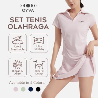 OYVA Set Olahraga Padel Tennis Set Polo Shirt + Rok Celana Olahraga Wanita Mesh Slim Fit Golf Sport