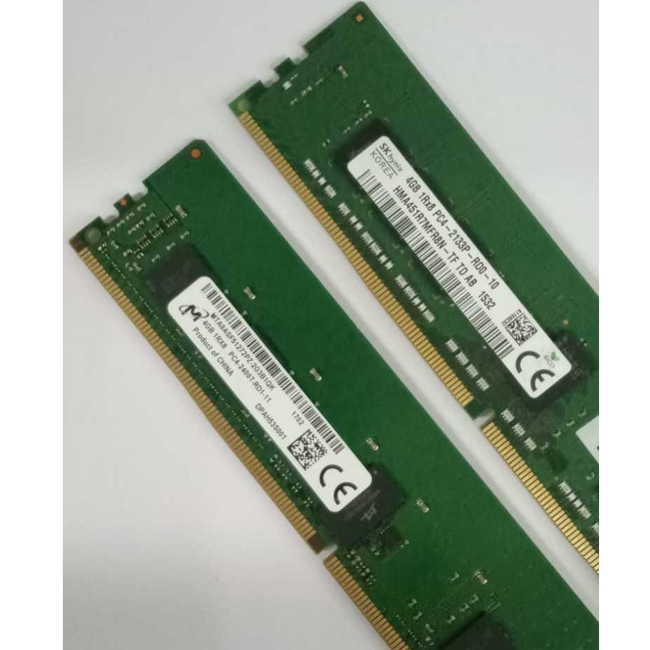 หน่วยความจํา Ram SERVER ECC Rdimn PC4 DDR4 4GB PC2133, 2400, 2666, 3200 Mhz Original Server HP, Leno