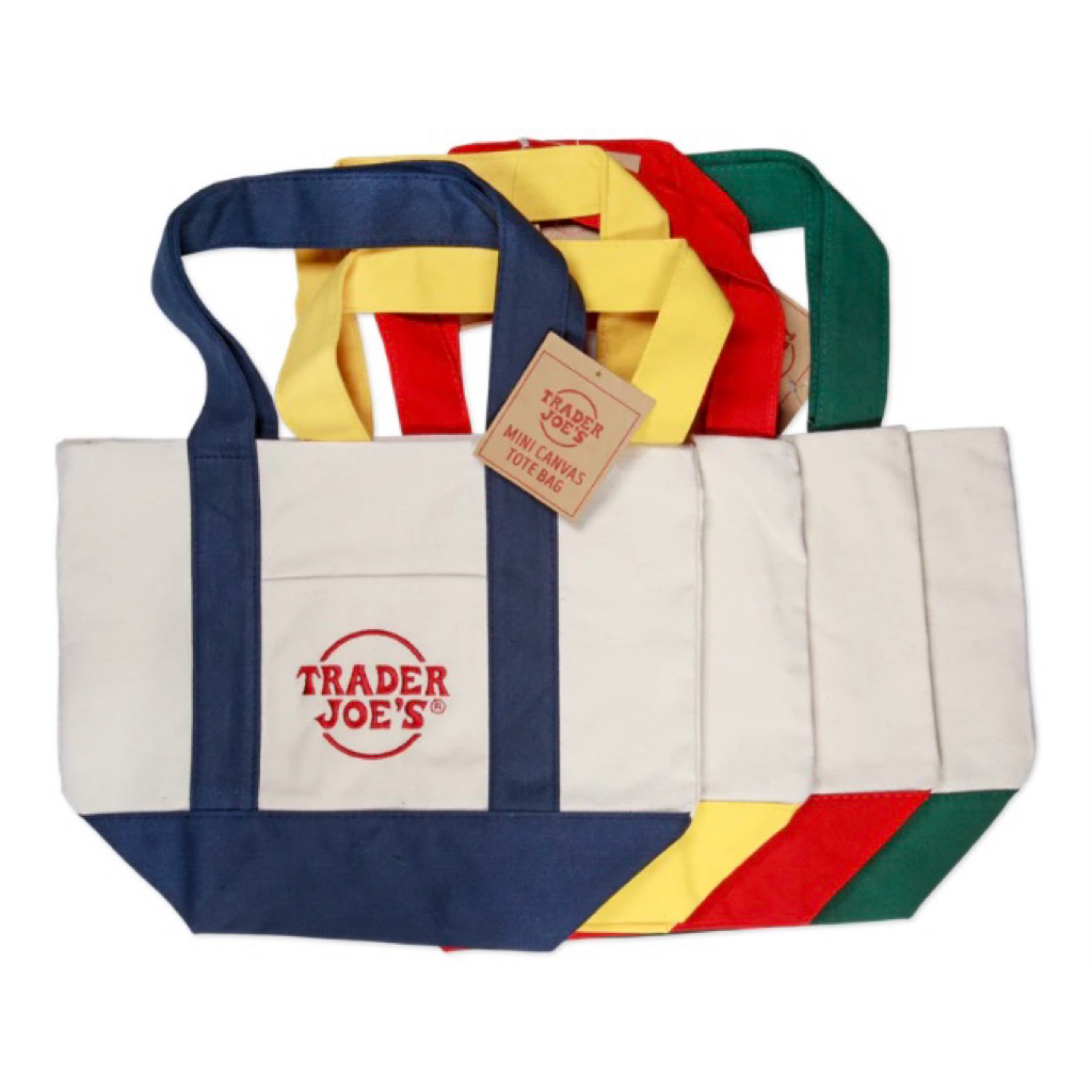 TRADER JOES mini canvas tote bag / regular