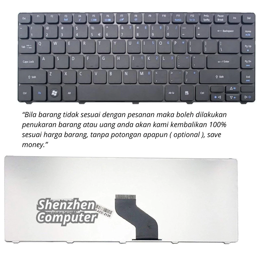 คีย์บอร์ดโน้ตบุ๊ก Acer E1-471 / E1-471G / E1-421 thumbnail 9