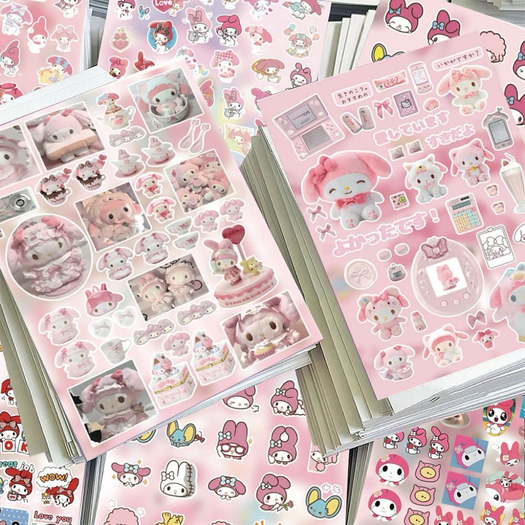 8 ชิ้น MY MELODY STICKER DECO PINK COLLECTION น่ารัก