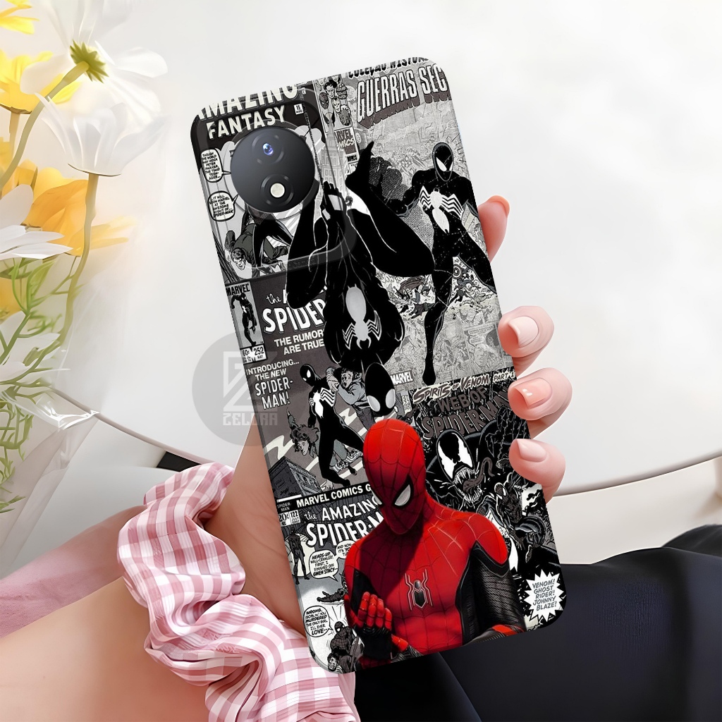 ล่าสุด VIVO Y02/Y02T กรณี Zelora แฟชั่นกรณี Spiderman Softcase VIVO VIVO Y02/Y02T 2023 Pro กล้องปลอก